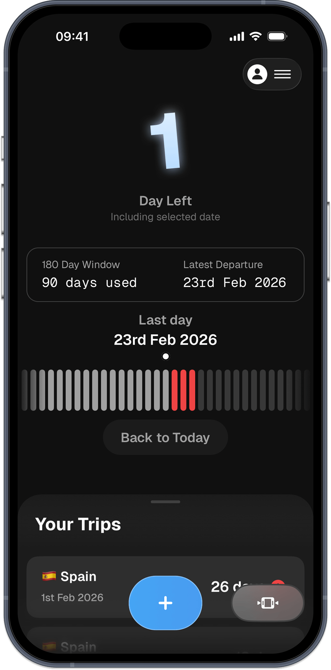 The last day you can stay before reaching the 90-day limit